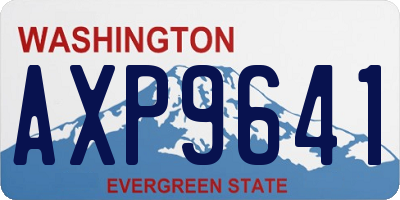 WA license plate AXP9641