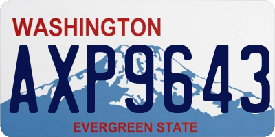 WA license plate AXP9643