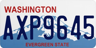 WA license plate AXP9645