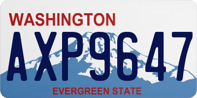 WA license plate AXP9647