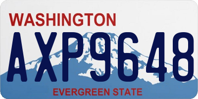 WA license plate AXP9648