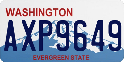 WA license plate AXP9649
