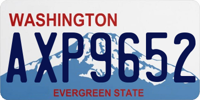 WA license plate AXP9652