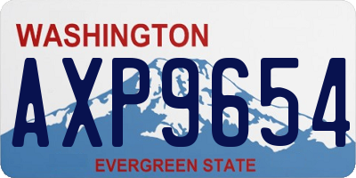 WA license plate AXP9654