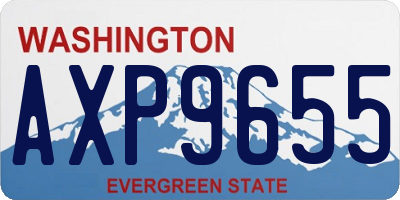 WA license plate AXP9655