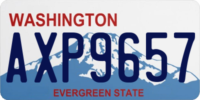 WA license plate AXP9657