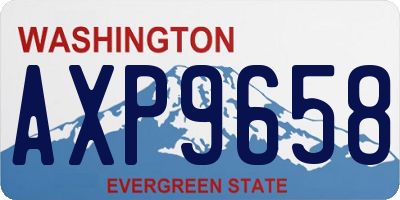 WA license plate AXP9658
