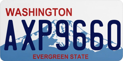 WA license plate AXP9660