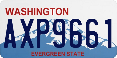 WA license plate AXP9661