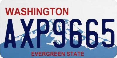 WA license plate AXP9665