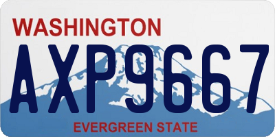 WA license plate AXP9667