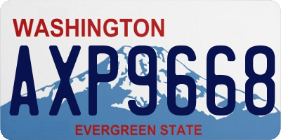 WA license plate AXP9668