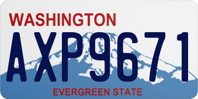 WA license plate AXP9671