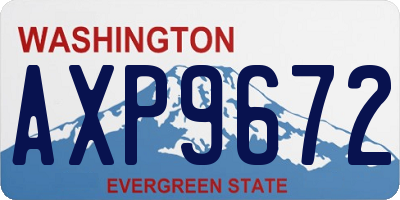 WA license plate AXP9672