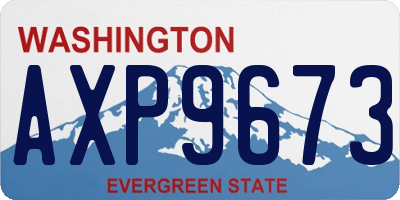 WA license plate AXP9673