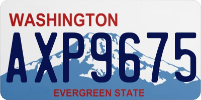 WA license plate AXP9675