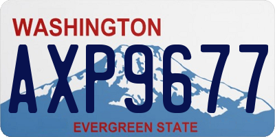WA license plate AXP9677