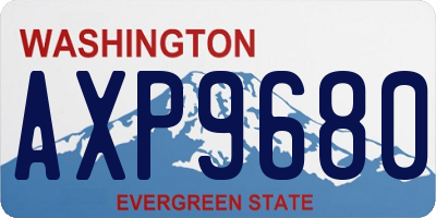 WA license plate AXP9680