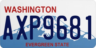 WA license plate AXP9681
