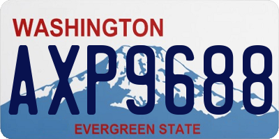 WA license plate AXP9688