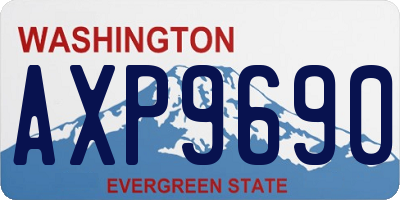 WA license plate AXP9690