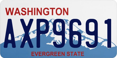 WA license plate AXP9691