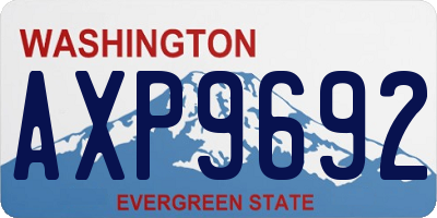 WA license plate AXP9692