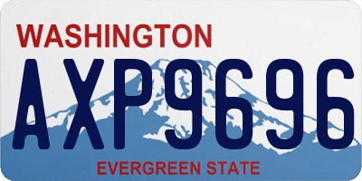 WA license plate AXP9696
