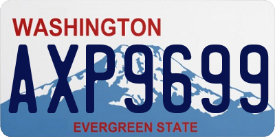 WA license plate AXP9699