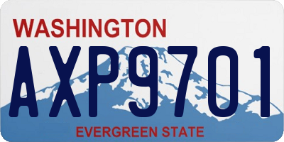 WA license plate AXP9701