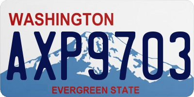 WA license plate AXP9703