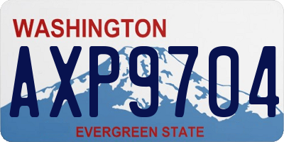 WA license plate AXP9704