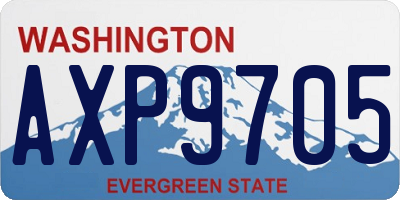 WA license plate AXP9705