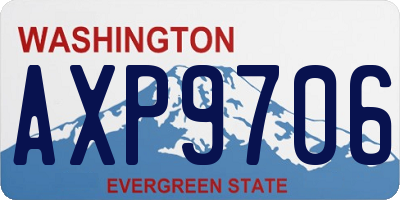 WA license plate AXP9706