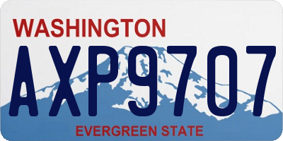 WA license plate AXP9707