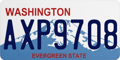 WA license plate AXP9708