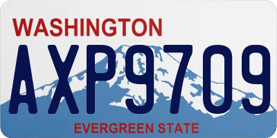 WA license plate AXP9709