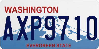 WA license plate AXP9710
