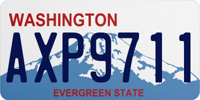 WA license plate AXP9711