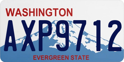 WA license plate AXP9712