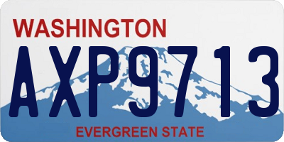 WA license plate AXP9713