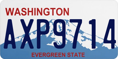 WA license plate AXP9714