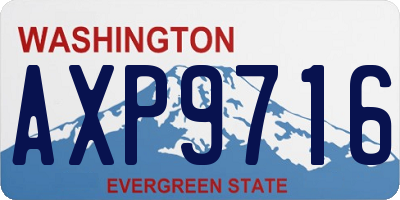 WA license plate AXP9716