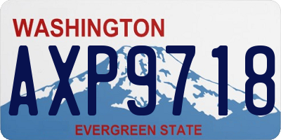 WA license plate AXP9718
