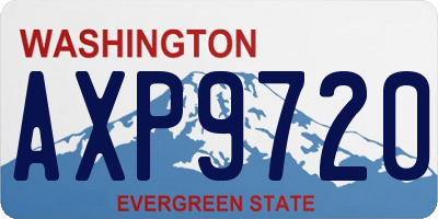 WA license plate AXP9720