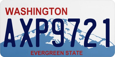 WA license plate AXP9721