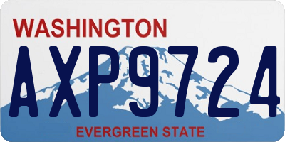 WA license plate AXP9724