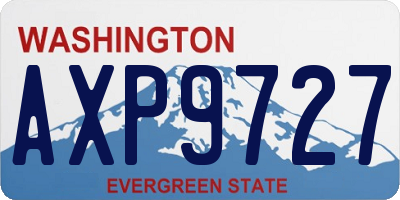 WA license plate AXP9727
