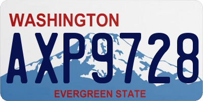 WA license plate AXP9728