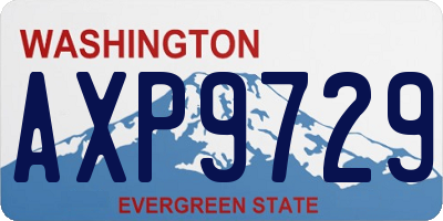 WA license plate AXP9729